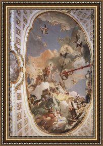 Giovanni Battista Tiepolo Framed Paintings - The Apotheosis of the Spanish Monarchy by Giovanni Battista Tiepolo