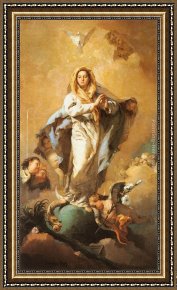 Giovanni Cimabue Framed Paintings - The Immaculate Conception by Giovanni Battista Tiepolo