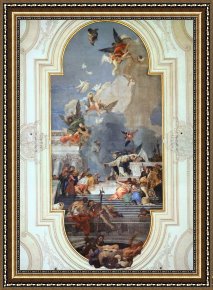 Giovanni Battista Tiepolo Framed Paintings - The Institution of the Rosary by Giovanni Battista Tiepolo