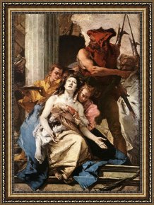 Giovanni Framed Paintings - The Martyrdom of St Agatha by Giovanni Battista Tiepolo
