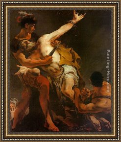 The Martyrdom of St. Matthew Framed Paintings - The Martyrdom of St. Bartholomew by Giovanni Battista Tiepolo