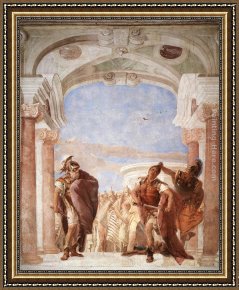 Giovanni Battista Tiepolo Framed Paintings - The Rage of Achilles by Giovanni Battista Tiepolo