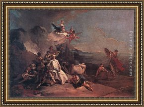 Rape Framed Paintings - The Rape of Europa by Giovanni Battista Tiepolo