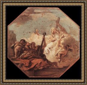 Virtue Framed Paintings - The Theological Virtues by Giovanni Battista Tiepolo
