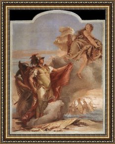 Giovanni Battista Tiepolo Framed Paintings - Venus Appearing to Aeneas on the Shores of Carthage by Giovanni Battista Tiepolo