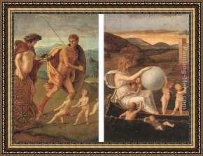 Gentile Bellini Framed Paintings - Four Allegories Perseverance and Fortune by Giovanni Bellini