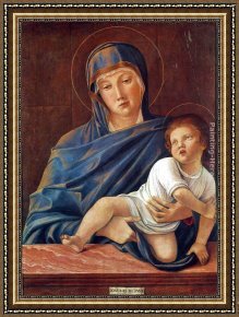 Giovanni Cimabue Framed Paintings - Madonna and Child by Giovanni Bellini