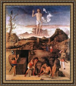 Giovanni Cimabue Framed Paintings - Resurrection of Christ by Giovanni Bellini