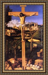 Crucifixion Framed Paintings - The Crucifixion by Giovanni Bellini