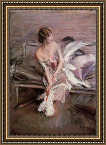 Giovanni Framed Paintings - Portrait of Gladys Deacon by Giovanni Boldini