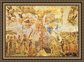 Giovanni Cimabue Framed Paintings - Crucifix by Giovanni Cimabue