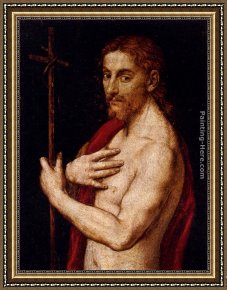 Giovanni Framed Paintings - Saint John The Baptist by Giovanni Francesco Caroto