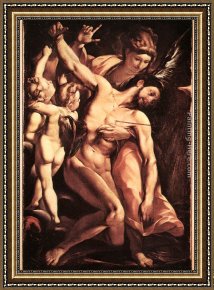 Cesare Framed Paintings - The Martyrdom of St Sebastian by Giulio Cesare Procaccini