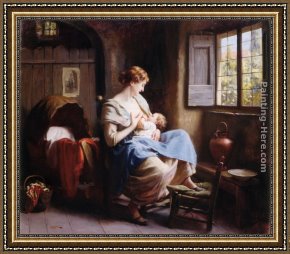 Arrival Framed Paintings - The New Arrival by Giuseppe Magni