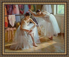 Early Sunday Morning Framed Paintings - Morning sunshine by Guan zeju