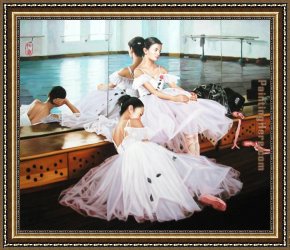 A Little Prince Likely in Time to Bless a Royal Throne Framed Paintings - rest time by Guan zeju