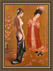 Rising Framed Paintings - Rising beauty by Guan zeju
