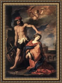 The Mystic Marriage of St. Catherine Framed Paintings - Martyrdom of St Catherine by Guercino