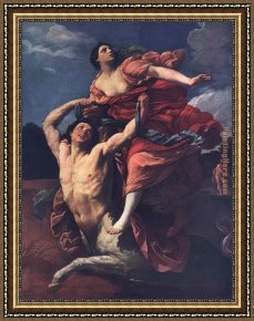 Rape Framed Paintings - The Rape of Dejanira by Guido Reni