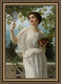 Sleeping Beauty Framed Paintings - Admiring Beauty by Guillaume Seignac