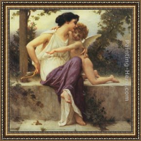The Education of Cupid Framed Paintings - Cupid Disarmed by Guillaume Seignac
