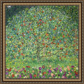 Trees Framed Paintings - Apple Tree I by Gustav Klimt