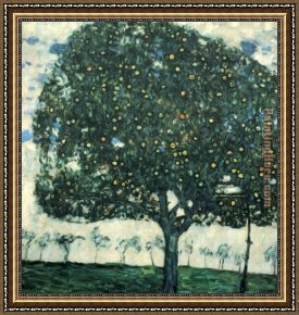 Trees Framed Paintings - Apple Tree II by Gustav Klimt
