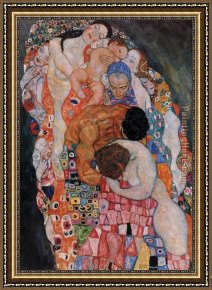 The Death of Demosthenes Framed Paintings - Death and Life (detail) by Gustav Klimt