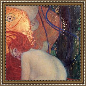 The Goldfish Window Framed Paintings - Goldfish (detail) by Gustav Klimt
