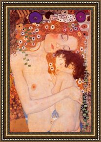 An Algerian Mother And Child Framed Paintings - Mother And Child ii by Gustav Klimt