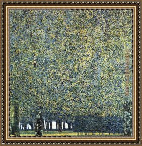In Central Park Framed Paintings - Park by Gustav Klimt