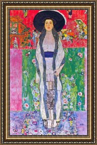 Disembarkation of The Spanish at Vera Cruz (with Portrait of Cortez As a Hunchback) Framed Paintings - Portrait of Adele Bloch Bauer by Gustav Klimt