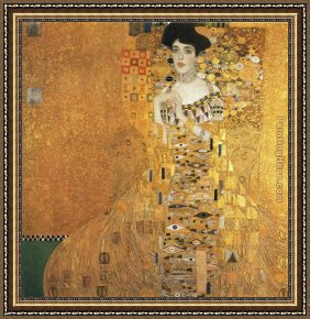 Portrait of Mrs Abney Framed Paintings - Portrait of Adele Bloch-Bauer I by Gustav Klimt