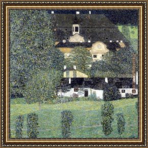 Gustav Klimt Framed Paintings - Schloss Kammer Am Attersee II by Gustav Klimt