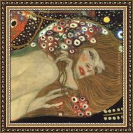 Gustav Klimt Sea Serpents III (detail) painting anysize 50% off