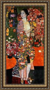 The Spanish Dancer Framed Paintings - The Dancer by Gustav Klimt