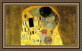 Cleopatra Testing Poisons on Condemned Prisoners Cropped Framed Paintings - The kiss cropped by Gustav Klimt