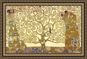Trees Framed Paintings - The Tree of Life by Gustav Klimt