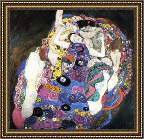 Assumption of The Virgin, Detail of The Apostles Framed Paintings - The Virgin by Gustav Klimt