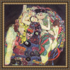 Assumption of The Virgin, Detail of The Apostles Framed Paintings - The Virgins (Le Vergini) by Gustav Klimt