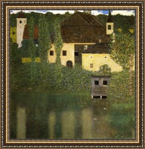 What The Water Gave Me Framed Paintings - Water Castle by Gustav Klimt