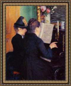 Lessons Learned by Eyears Framed Paintings - The Piano Lesson by Gustave Caillebotte