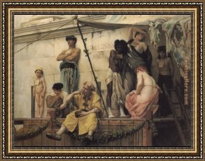 Gustave Framed Paintings - The Slave Market by Gustave Clarence Rodolphe Boulanger