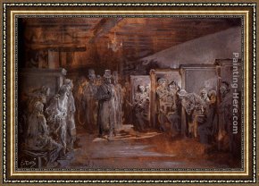 Tavern Framed Paintings - Tavern In Whitechapel by Gustave Dore