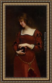 Silent Thoughts Framed Paintings - Wistful Thoughts by Gustave Jean Jacquet