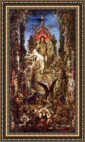Jupiter And Antiope Framed Paintings - Jupiter and Semele by Gustave Moreau
