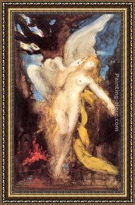 Leda Framed Paintings - Leda by Gustave Moreau