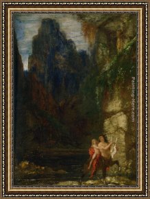 Education of Jupiter Framed Paintings - The Education of Achilles by Gustave Moreau