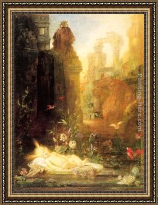 Moses Framed Paintings - Young Moses by Gustave Moreau