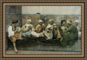 Gustavo Framed Paintings - Harem Musicians by Gustavo Simoni